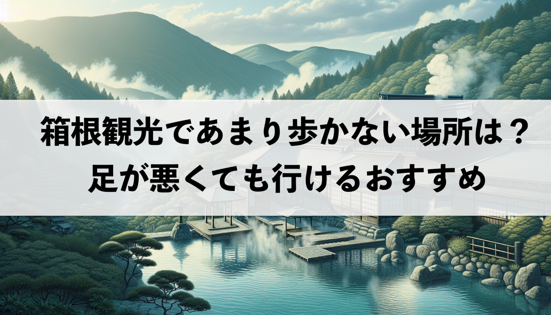 箱根観光で歩かないおすすめスポットと宿
