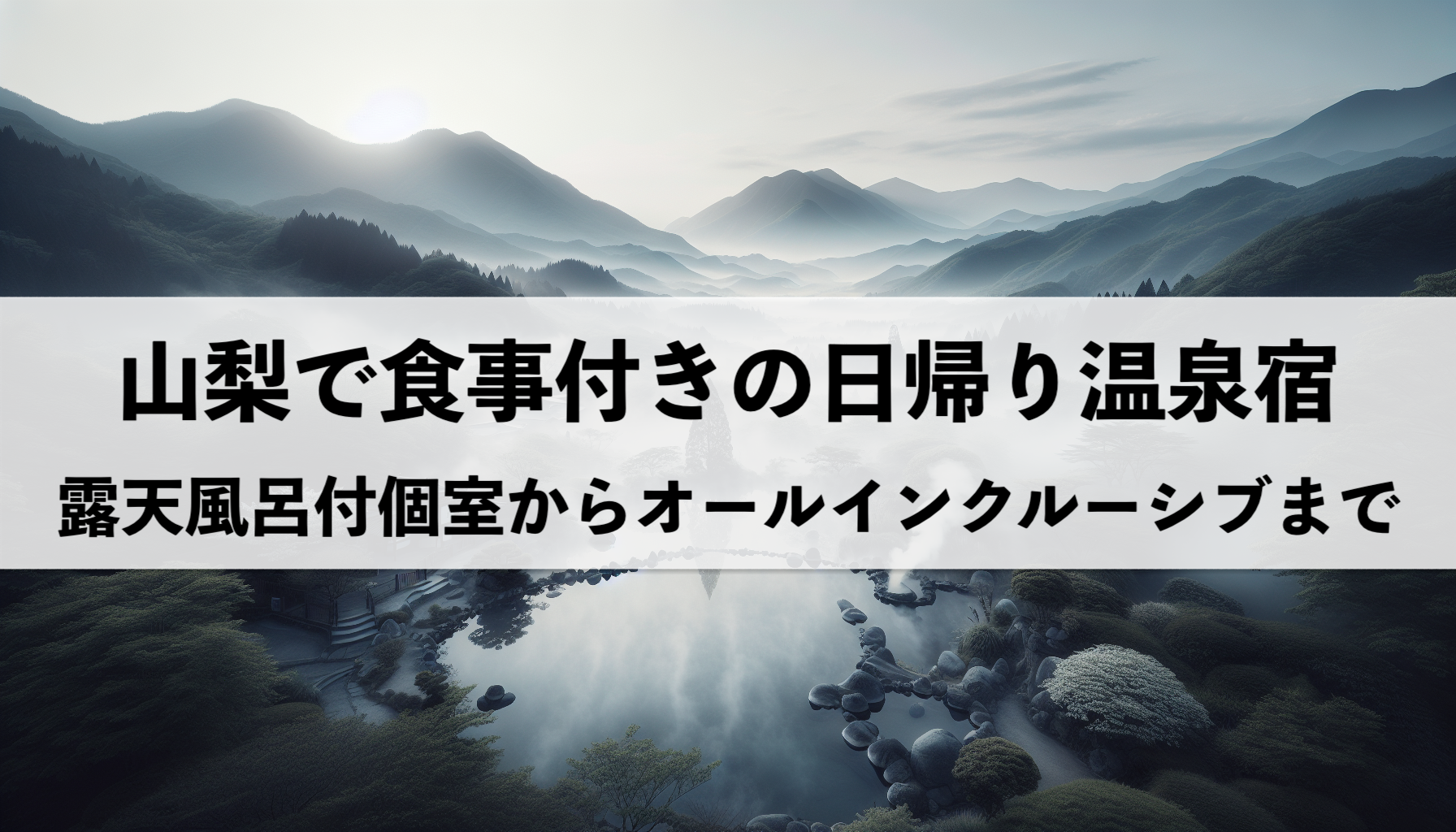 山梨で日帰り温泉を食事付きで楽しめるおすすめの宿・ホテル