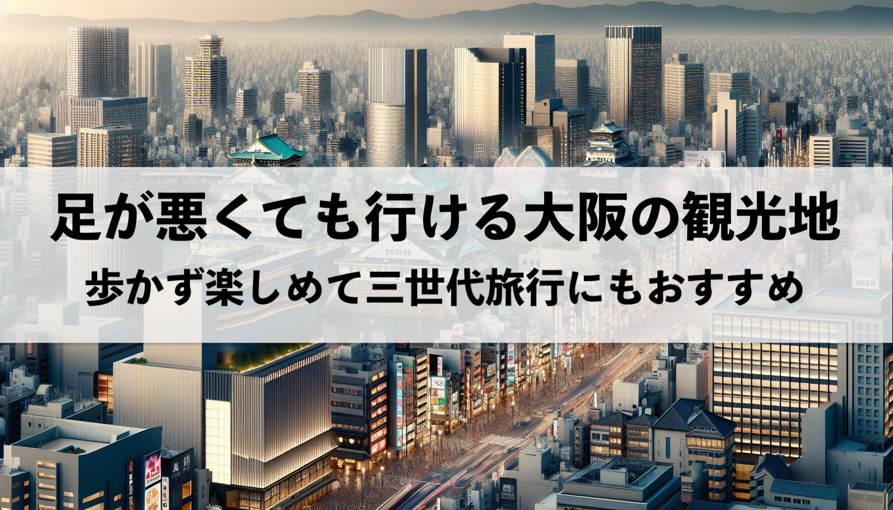 足が悪くても行ける大阪のおすすめ観光地