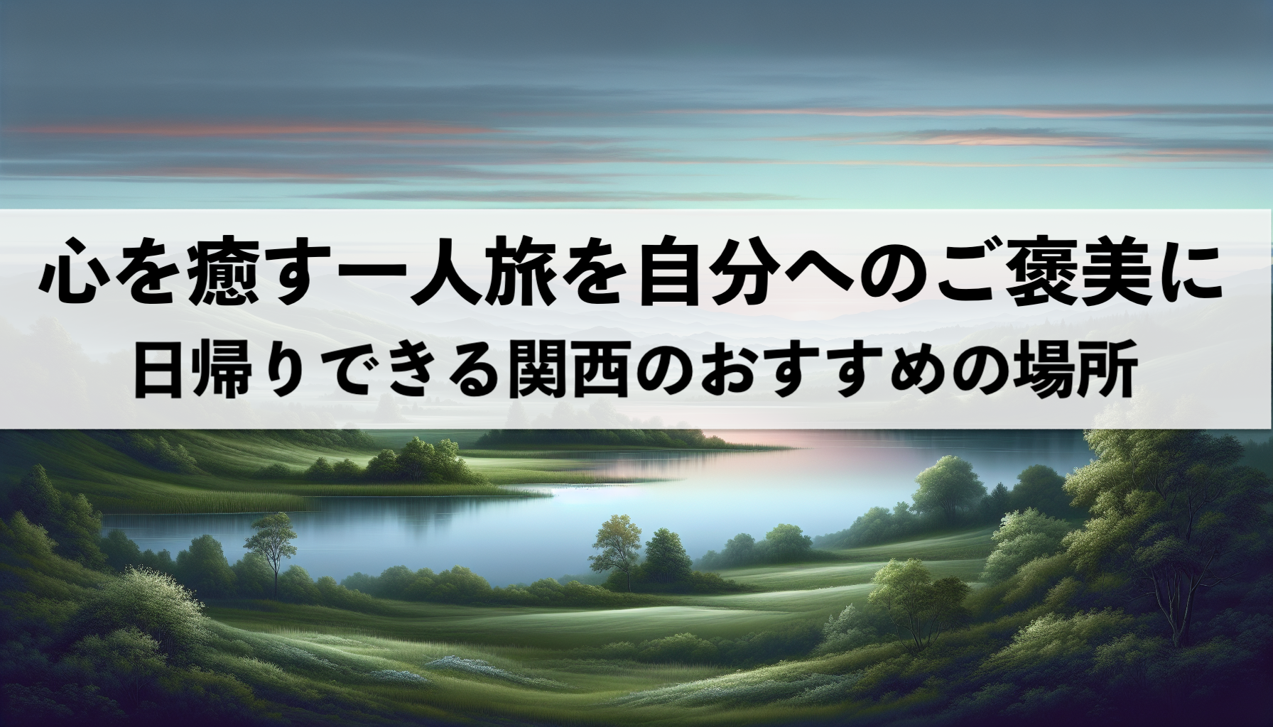 心を癒やす一人旅にぴったりの日帰りできる関西のおすすめスポット