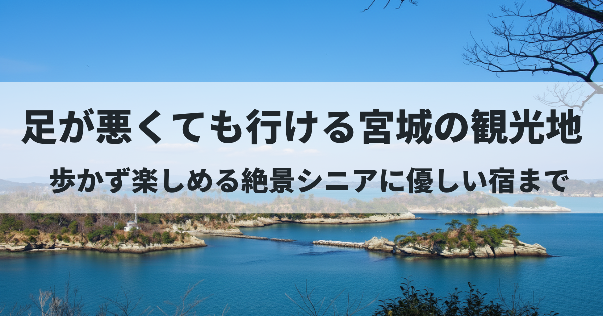 足が悪くても行ける宮城のおすすめ観光地